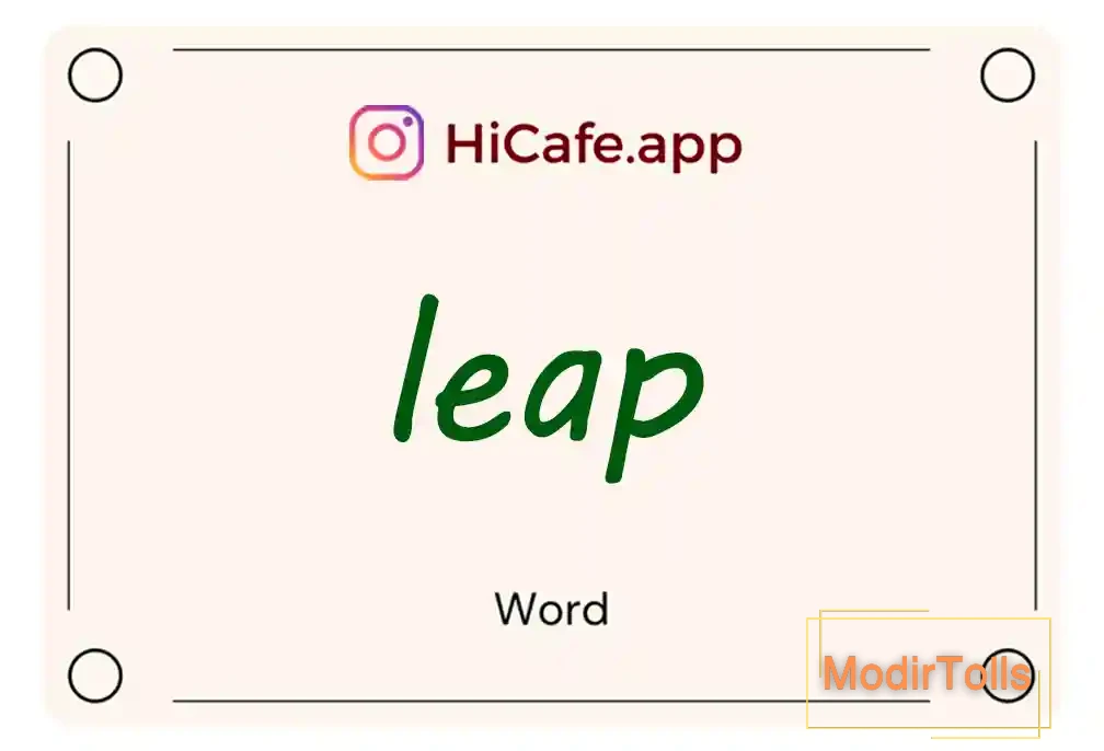 Meaning and usage of leap word