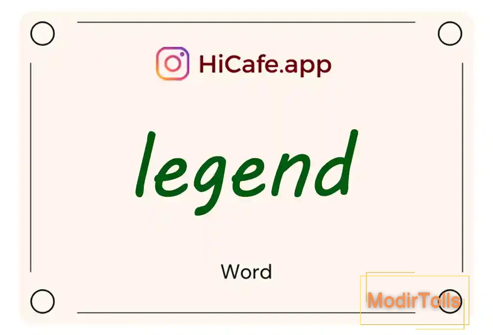 Meaning and usage of legend word