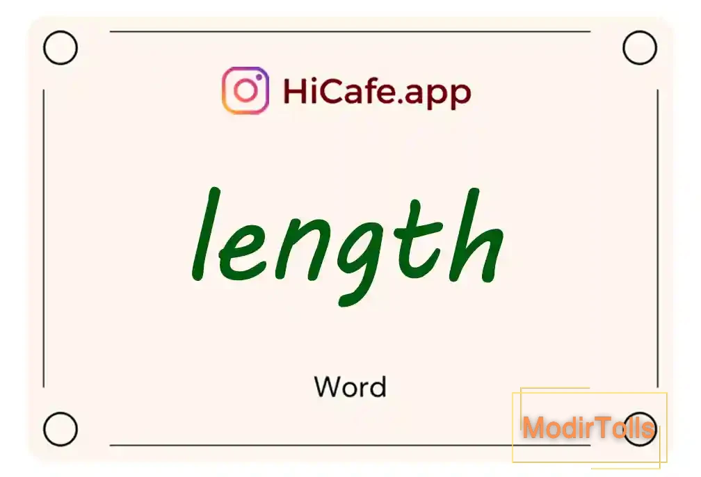 Meaning and usage of length word