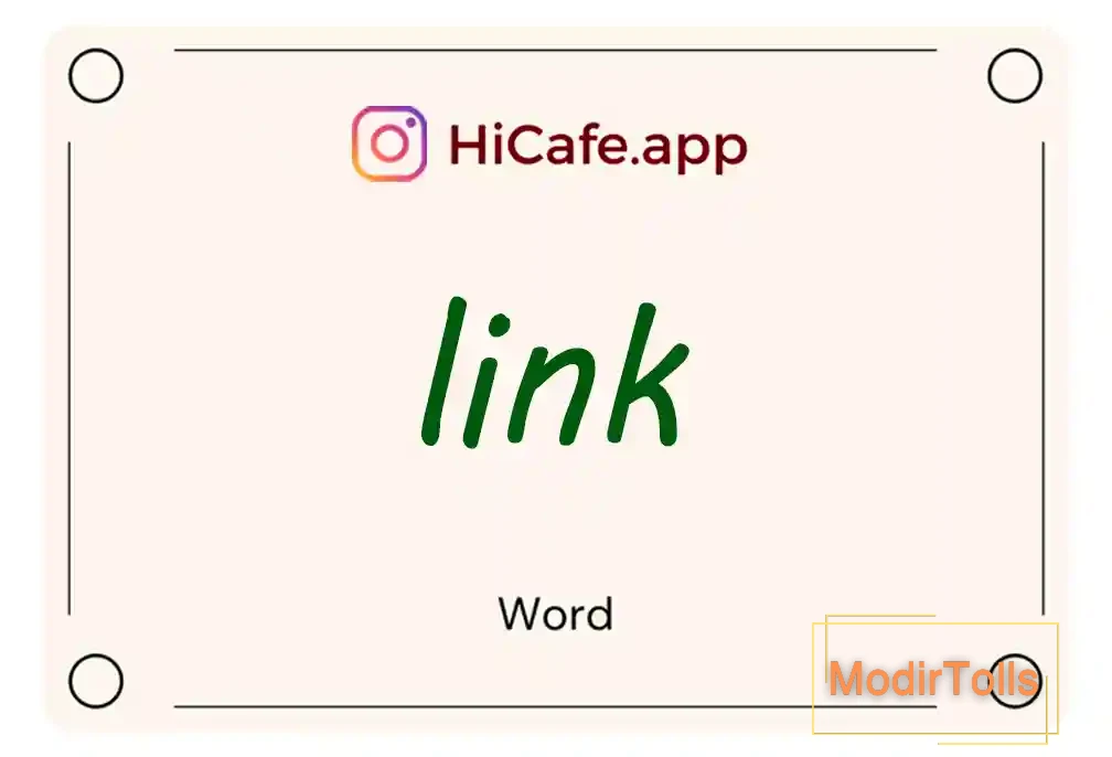 Meaning and usage of link word