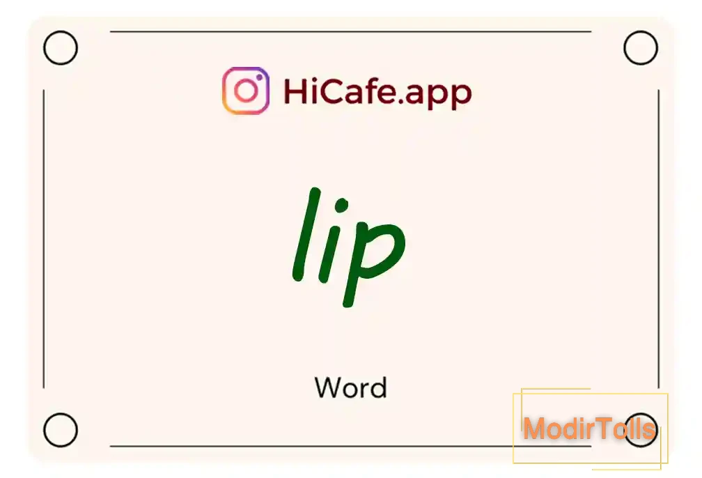 Meaning and usage of lip word