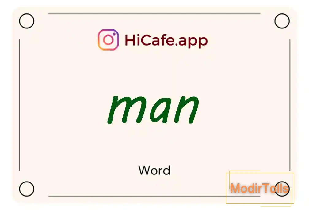 Meaning and usage of man word