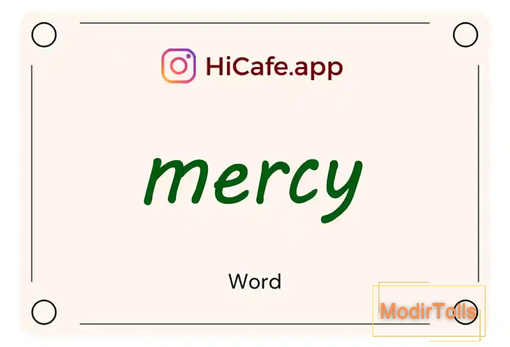 Meaning and usage of mercy word