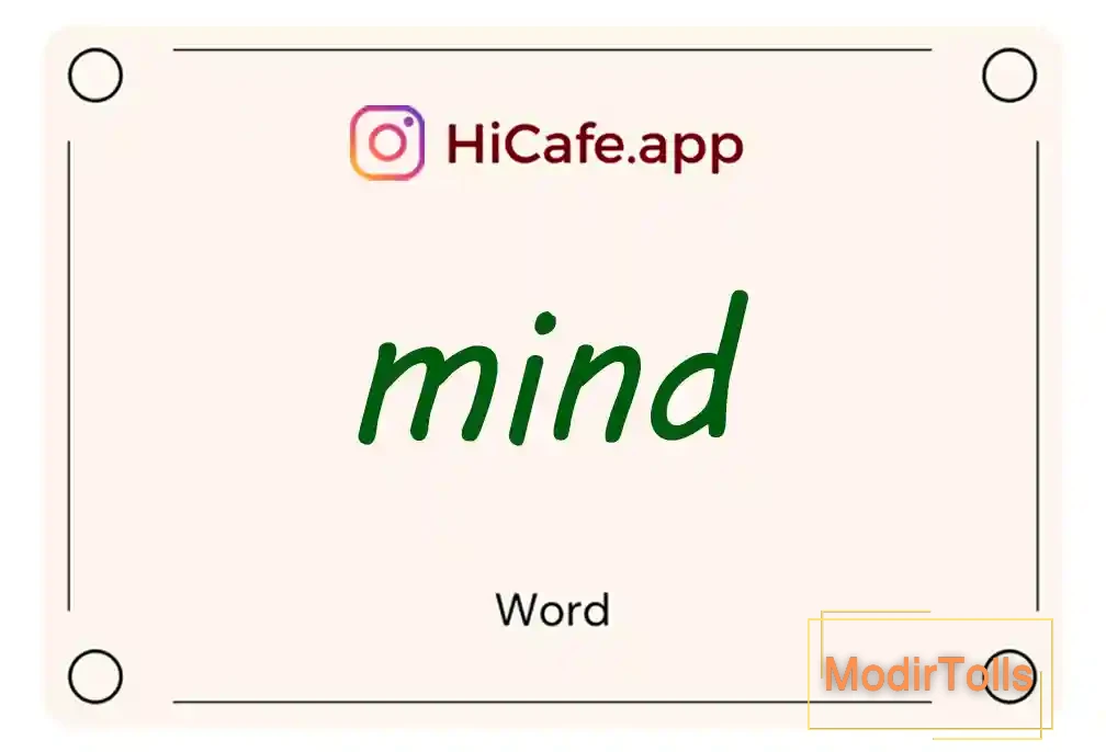 Meaning and usage of mind word