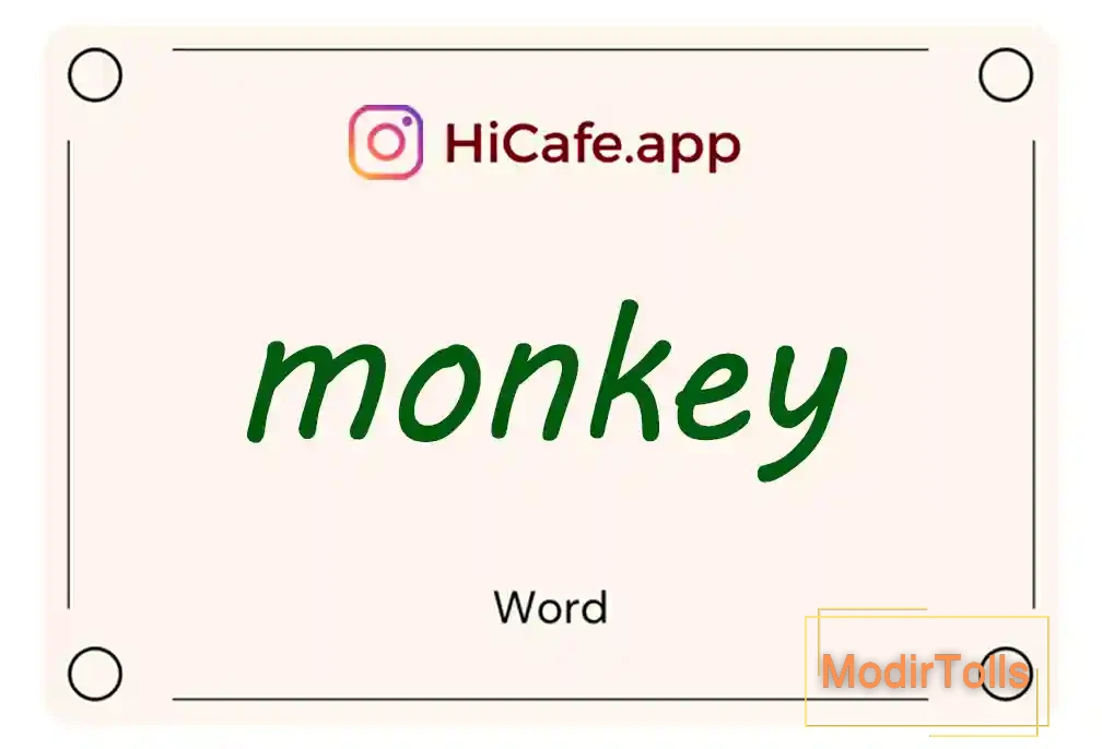 Meaning and usage of monkey word