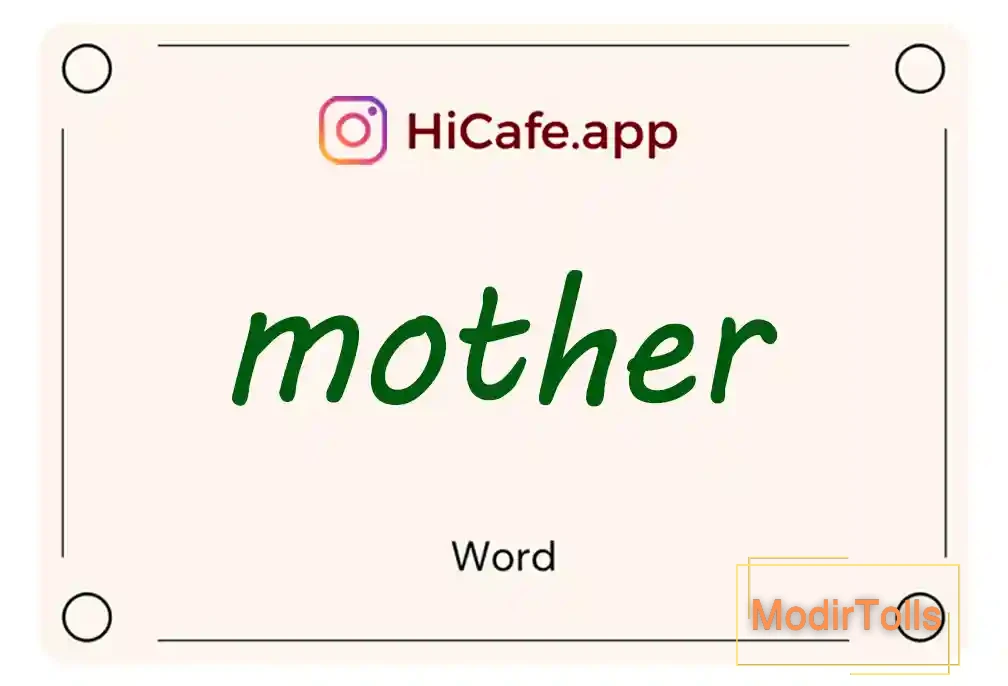 Meaning and usage of mother word