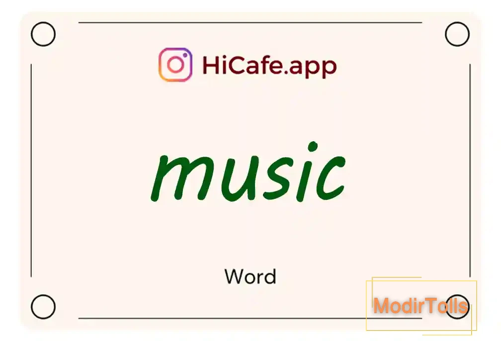 Meaning and usage of music word