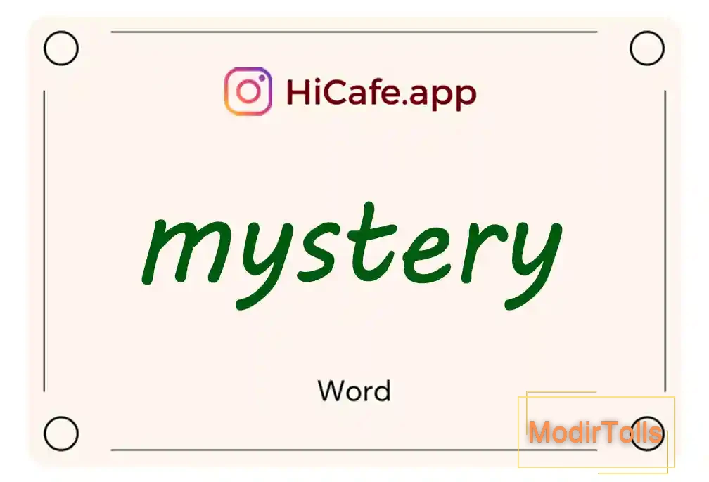 Meaning and usage of mystery word