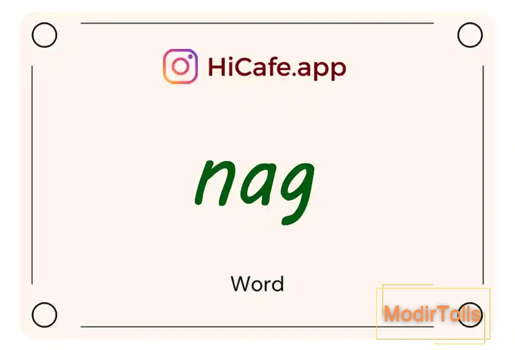 Meaning and usage of nag word