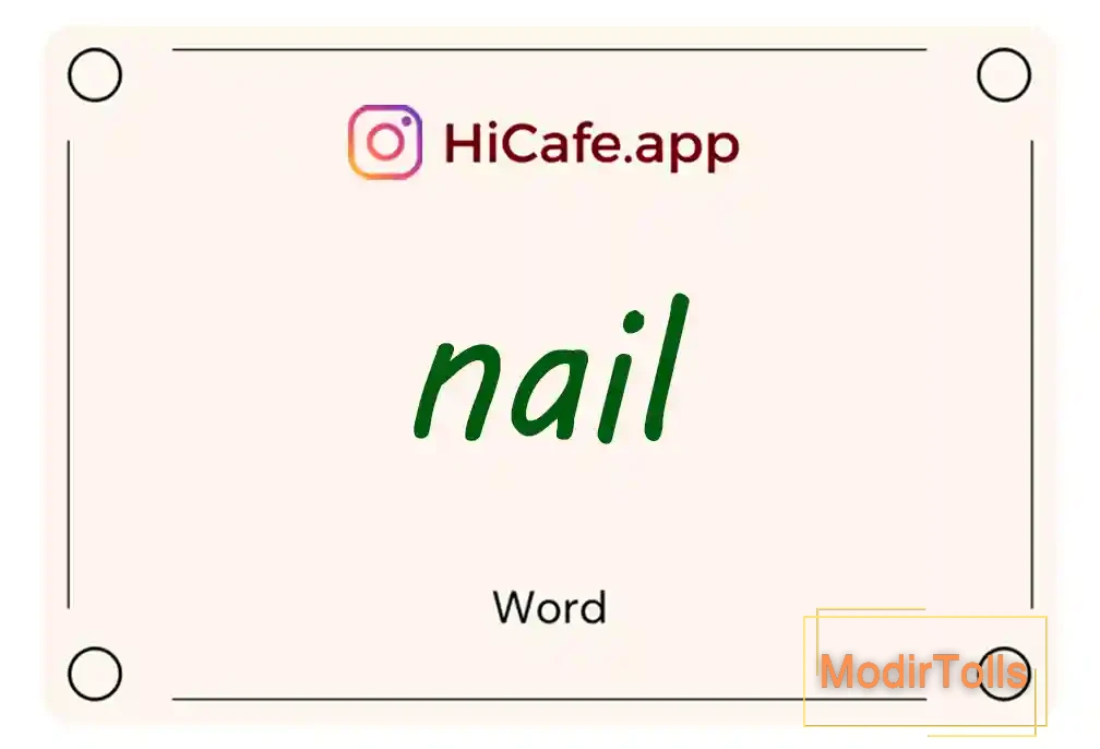 Meaning and usage of nail word
