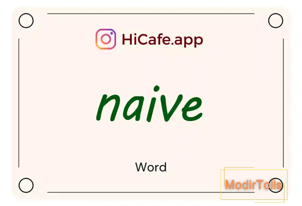 Meaning and usage of naive word