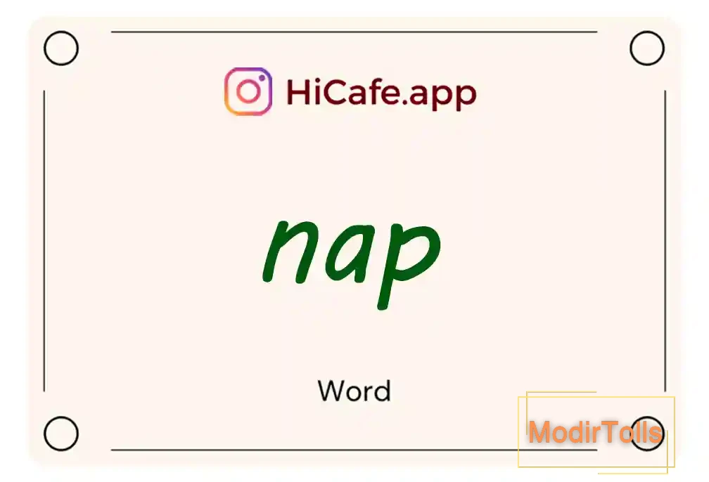 Meaning and usage of nap word