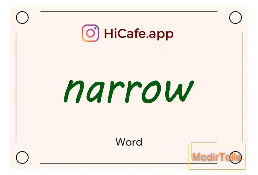 Meaning and usage of narrow word