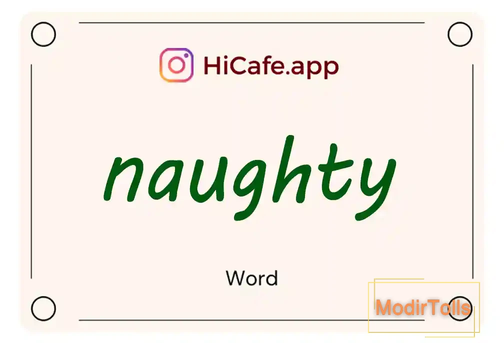 Meaning and usage of naughty word