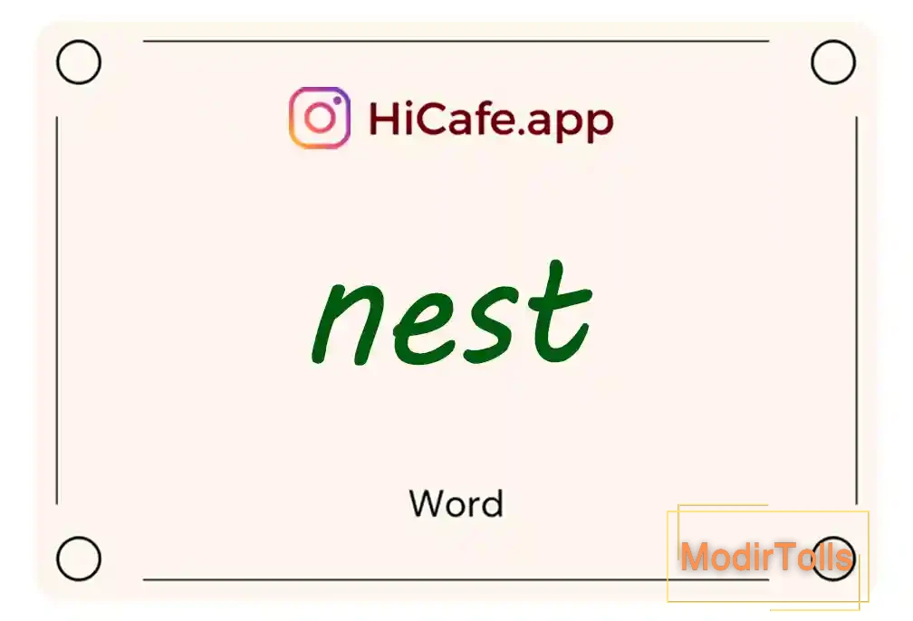 Meaning and usage of nest word