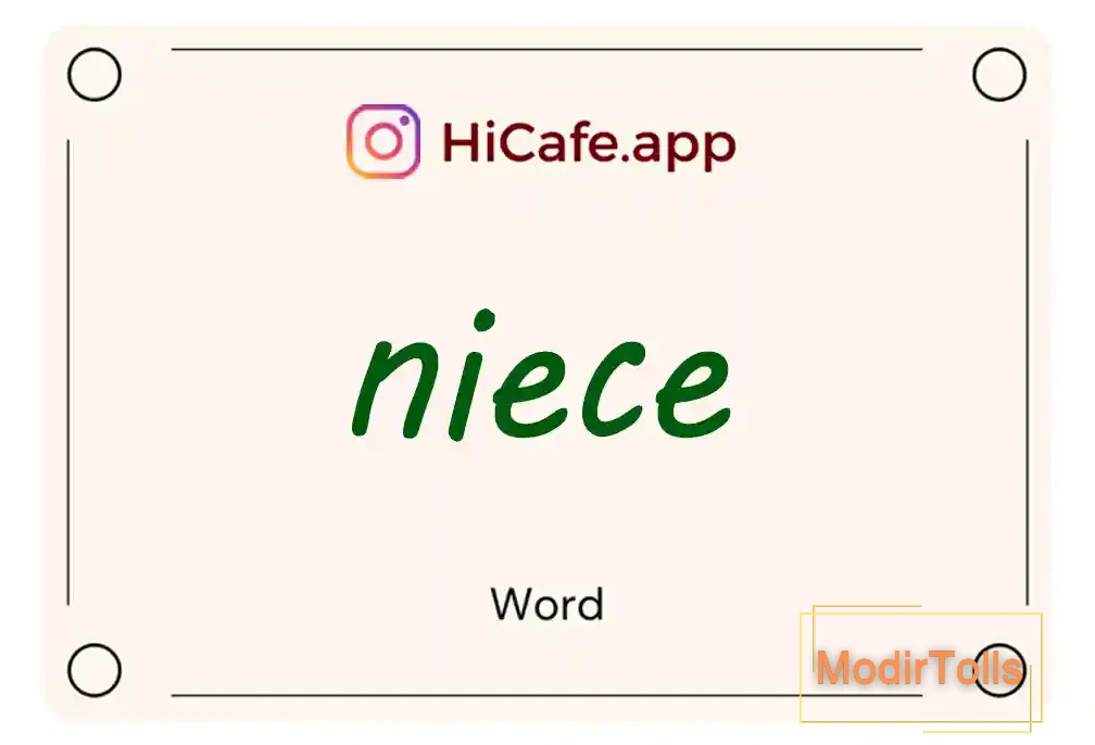 Meaning and usage of niece word