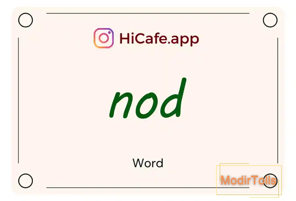 Meaning and usage of nod word