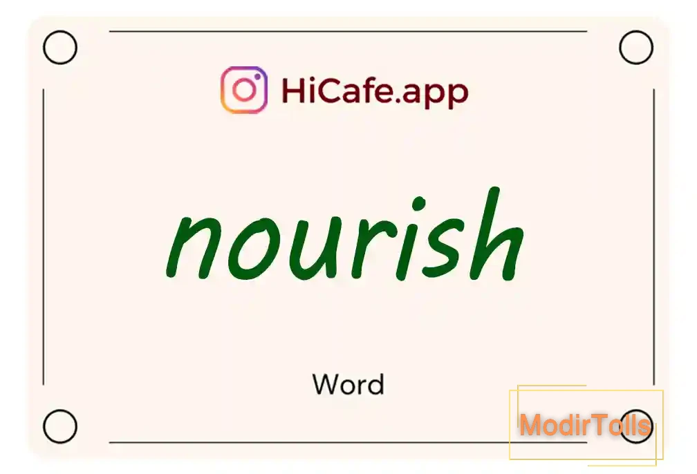Meaning and usage of nourish word
