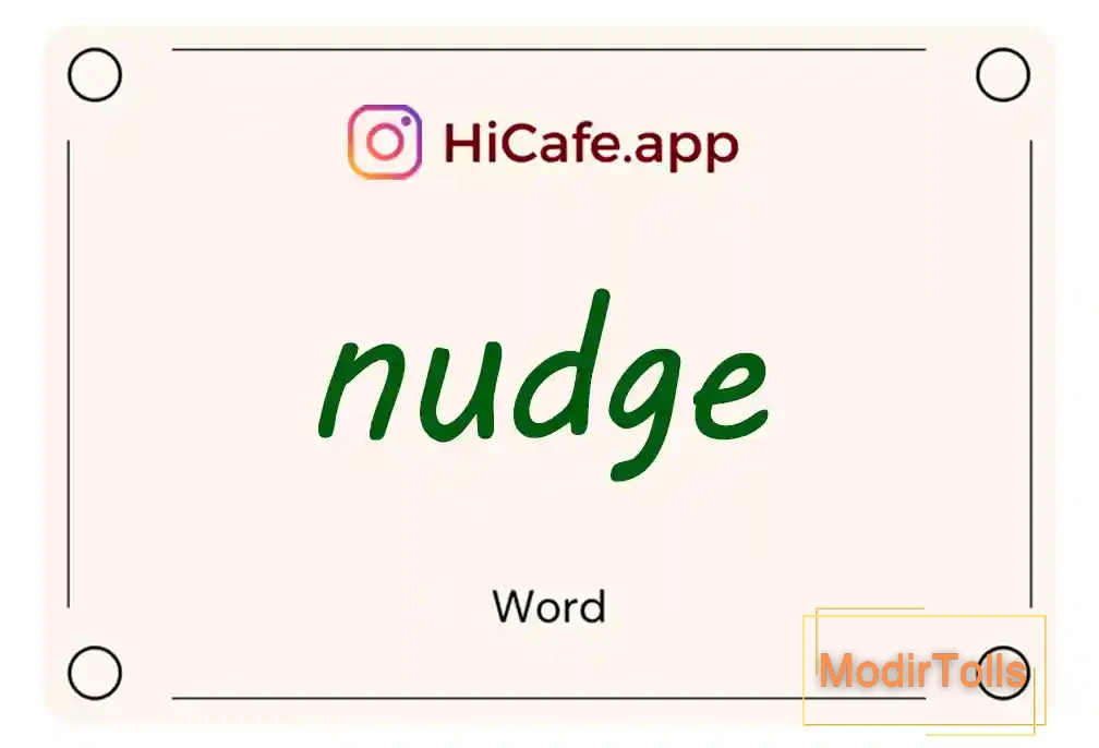 Meaning and usage of nudge word