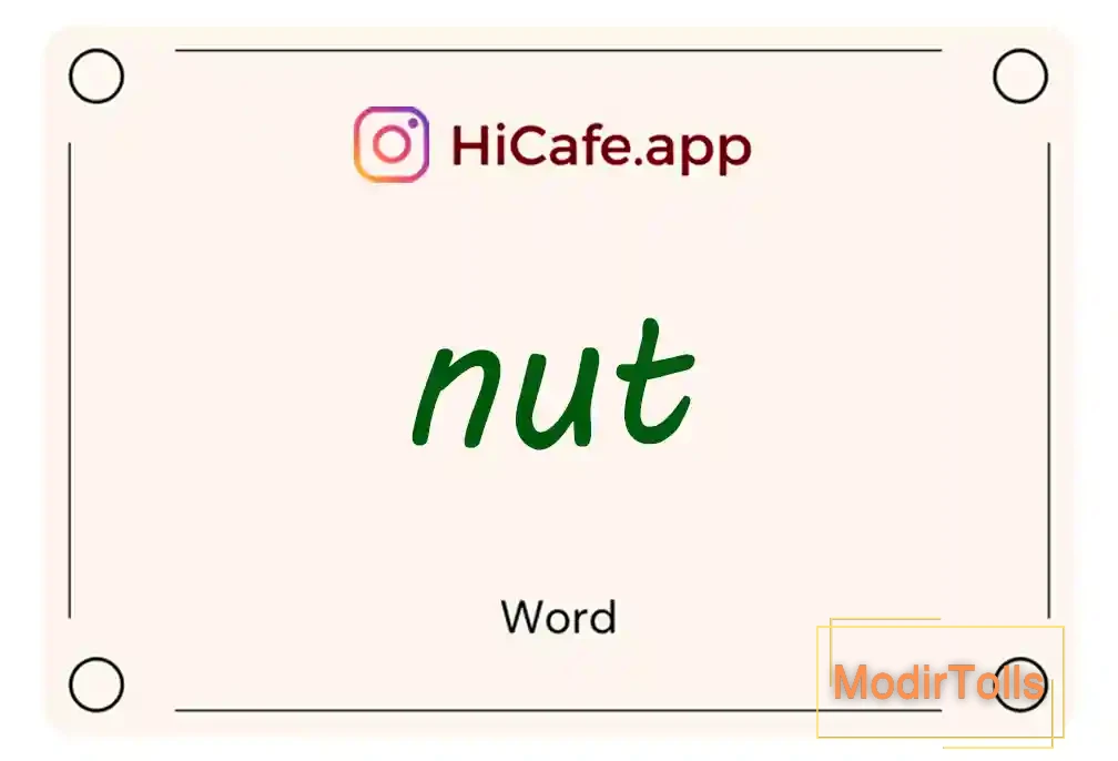 Meaning and usage of nut word