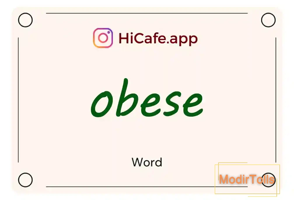 Meaning and usage of obese word