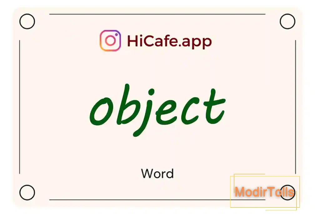 Meaning and usage of object word