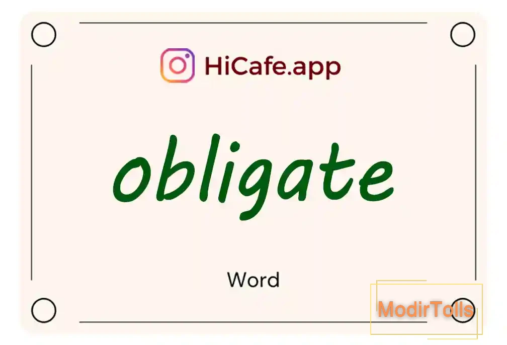Meaning and usage of obligate word