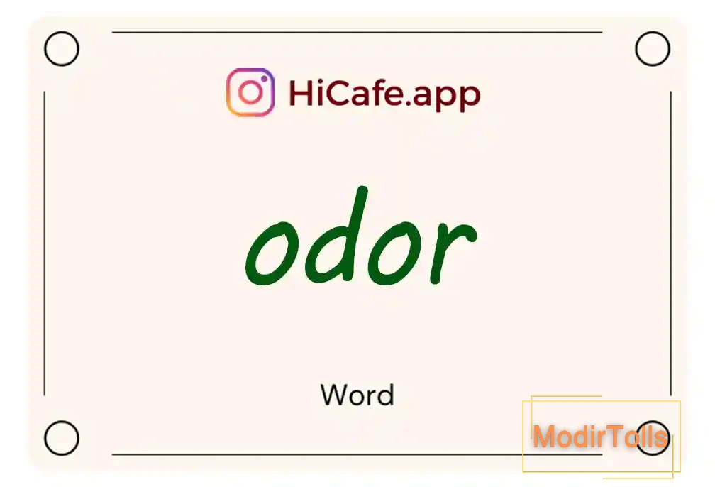 Meaning and usage of odor word
