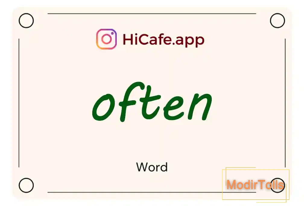 Meaning and usage of often word