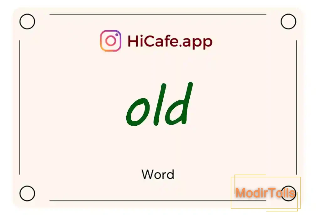 Meaning and usage of old word
