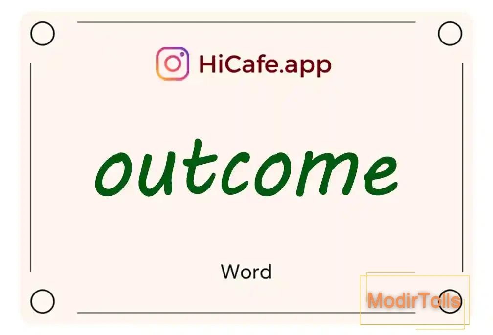Meaning and usage of outcome word