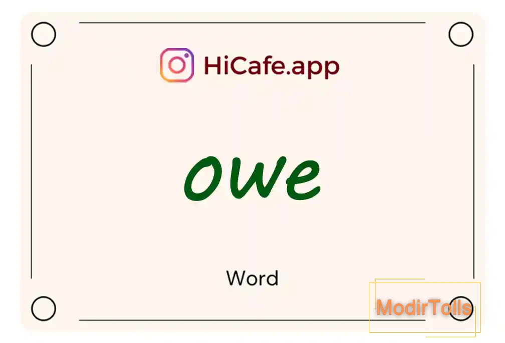 Meaning and usage of owe word