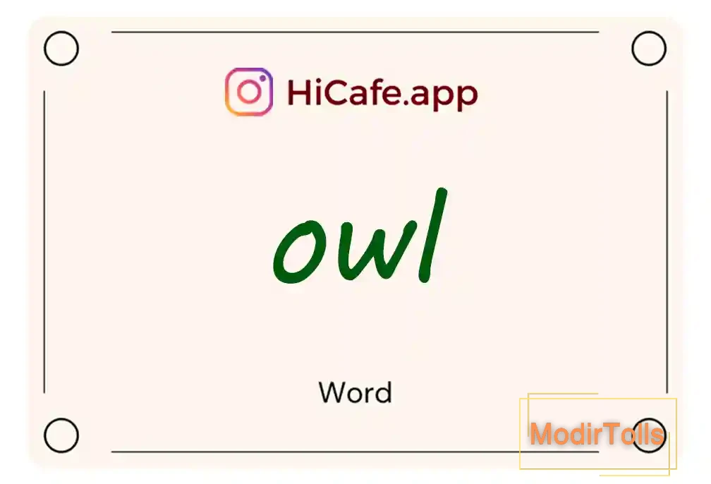 Meaning and usage of owl word