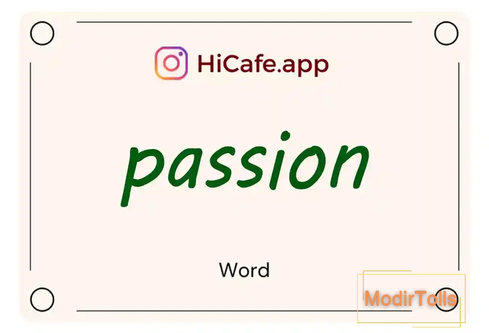 Meaning and usage of passion word