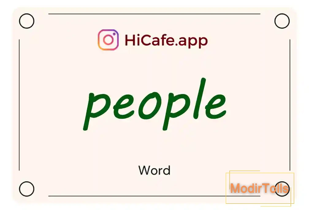 Meaning and usage of people word