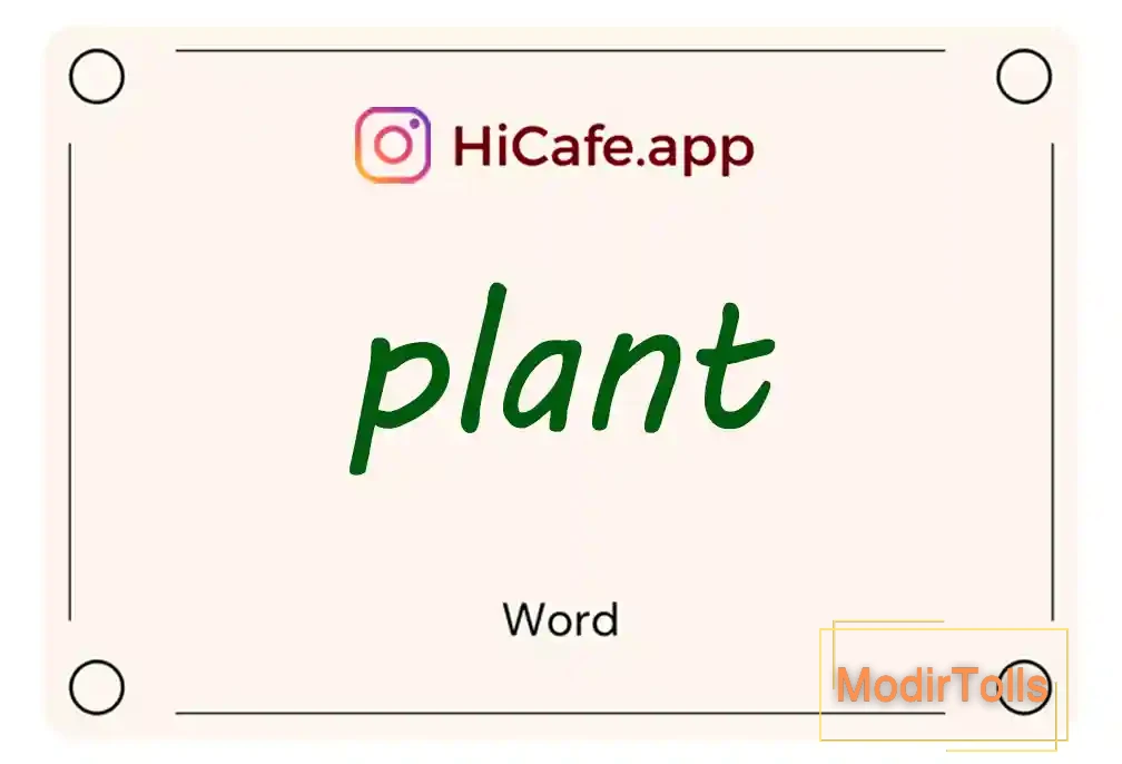 Meaning and usage of plant word