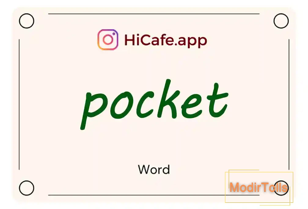 Meaning and usage of pocket word
