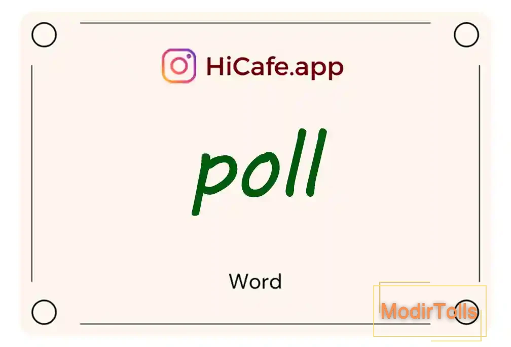 Meaning and usage of poll word