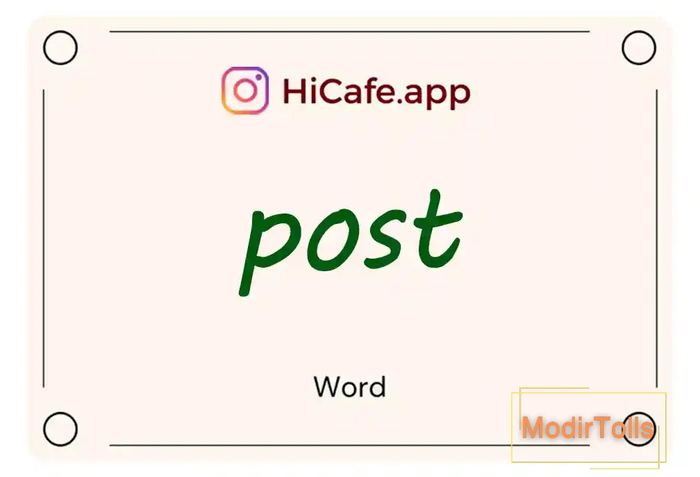 Meaning and usage of post word