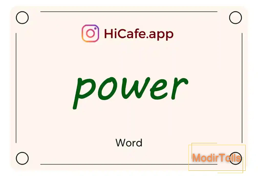 Meaning and usage of power word