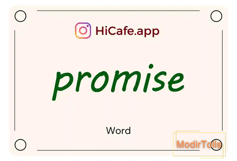 Meaning and usage of promise word