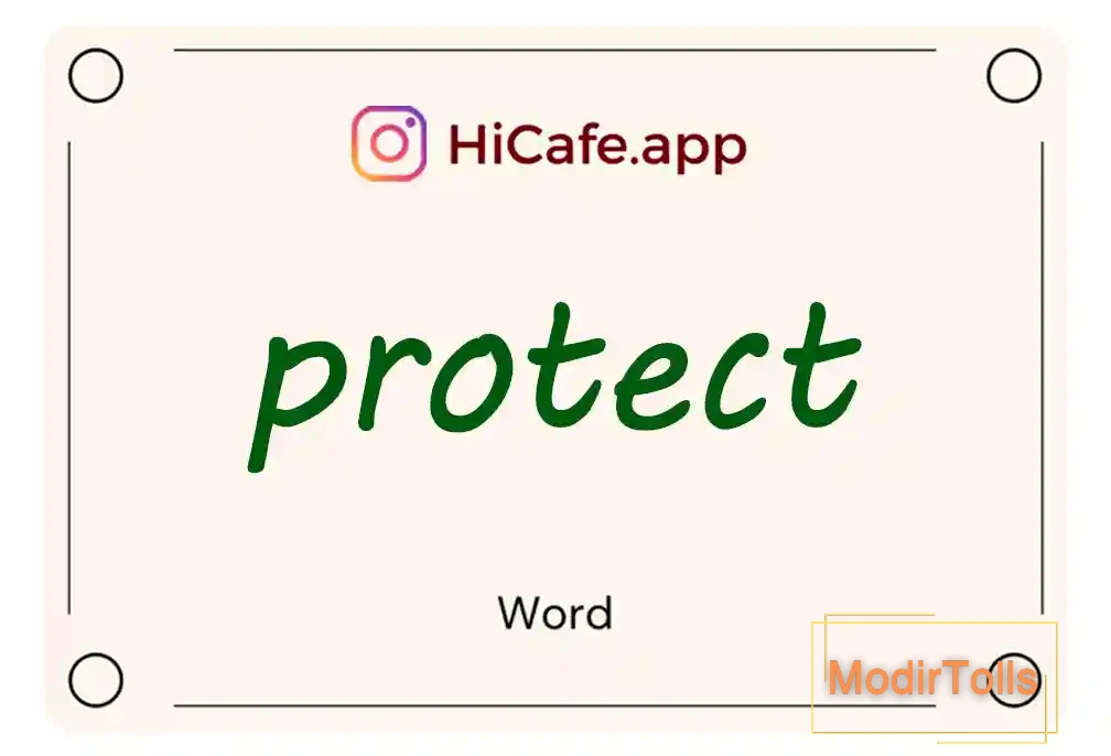 Meaning and usage of protect word