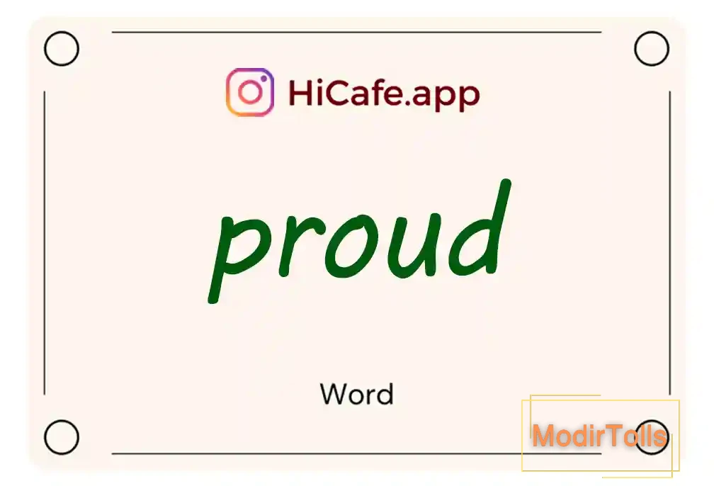 Meaning and usage of proud word