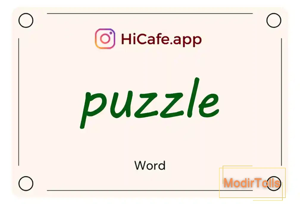 Meaning and usage of puzzle word