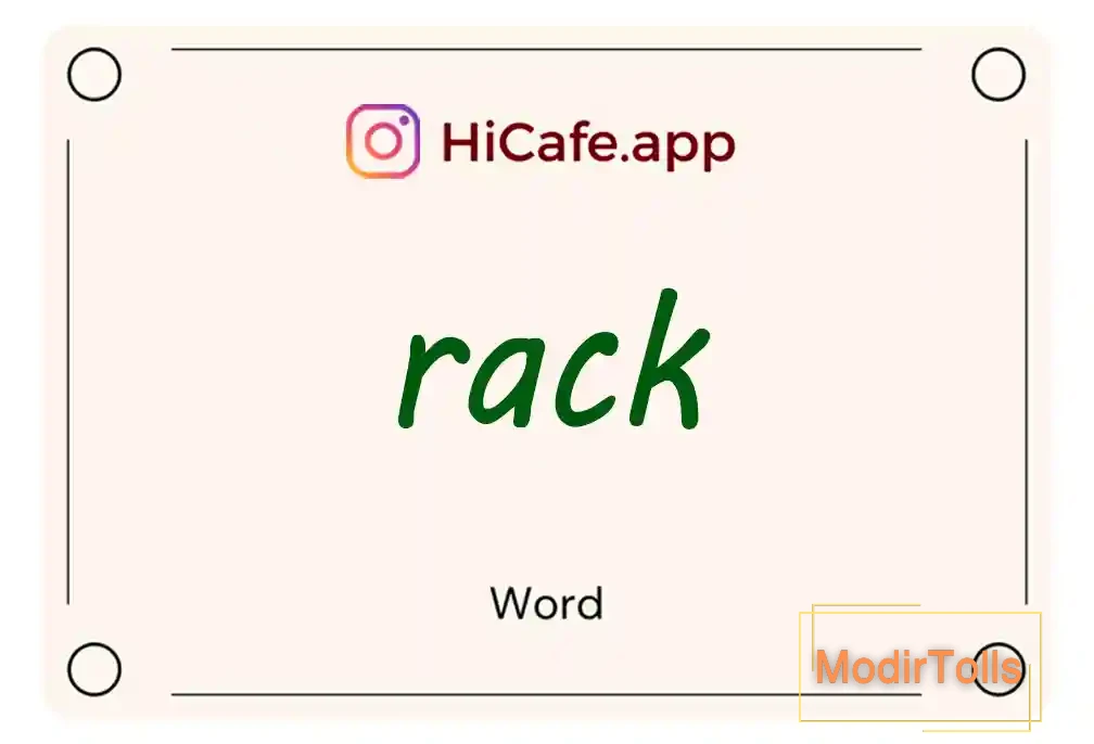 Meaning and usage of rack word