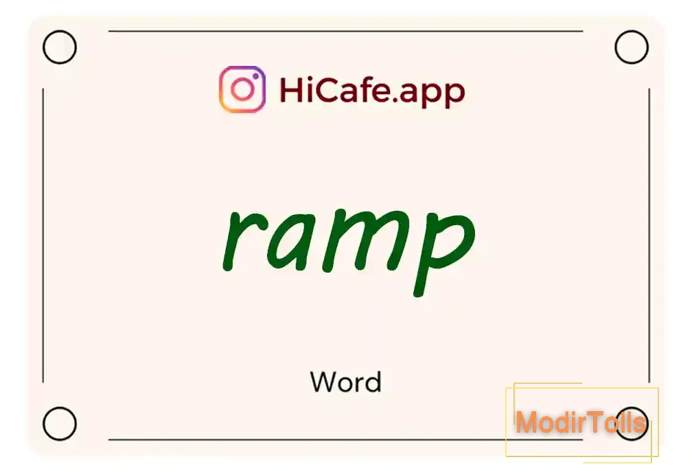 Meaning and usage of ramp word