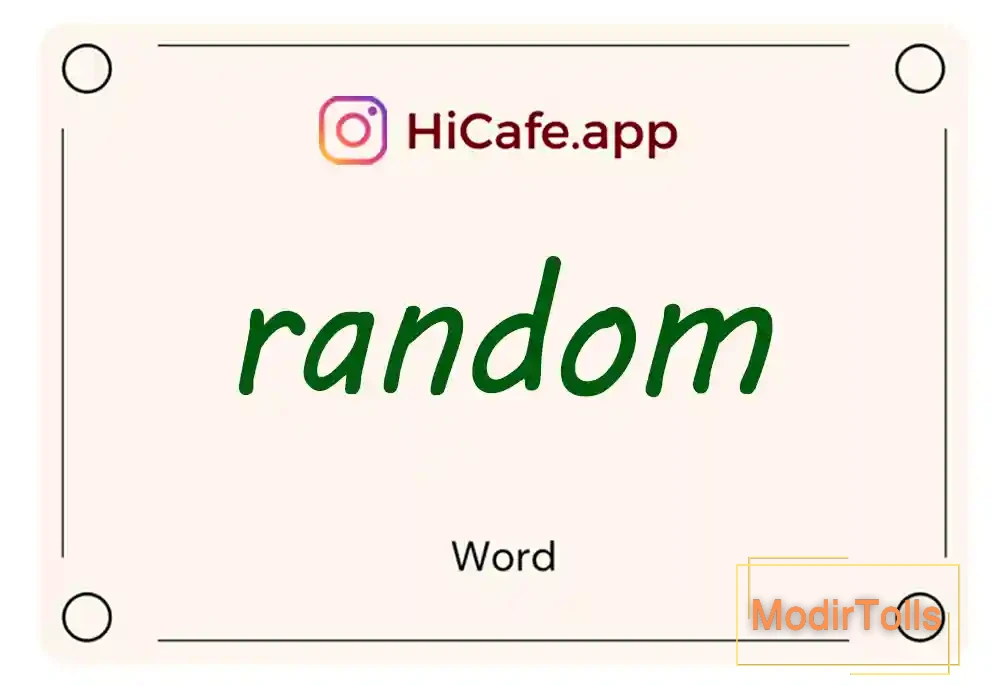 Meaning and usage of random word