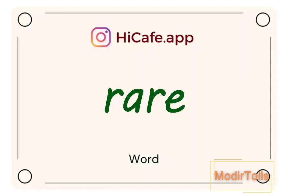 Meaning and usage of rare word