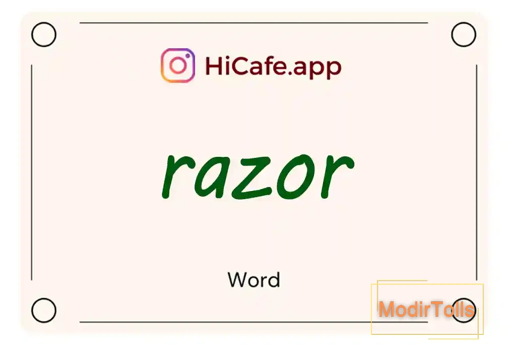 Meaning and usage of razor word