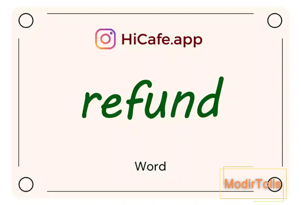 Meaning and usage of refund word